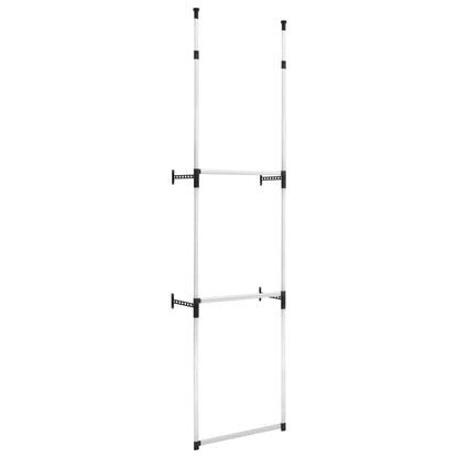 Telescopic Wardrobe System with Rods Aluminium