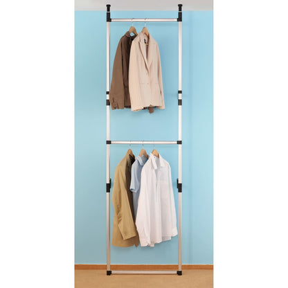 Telescopic Wardrobe System with Rods Aluminium