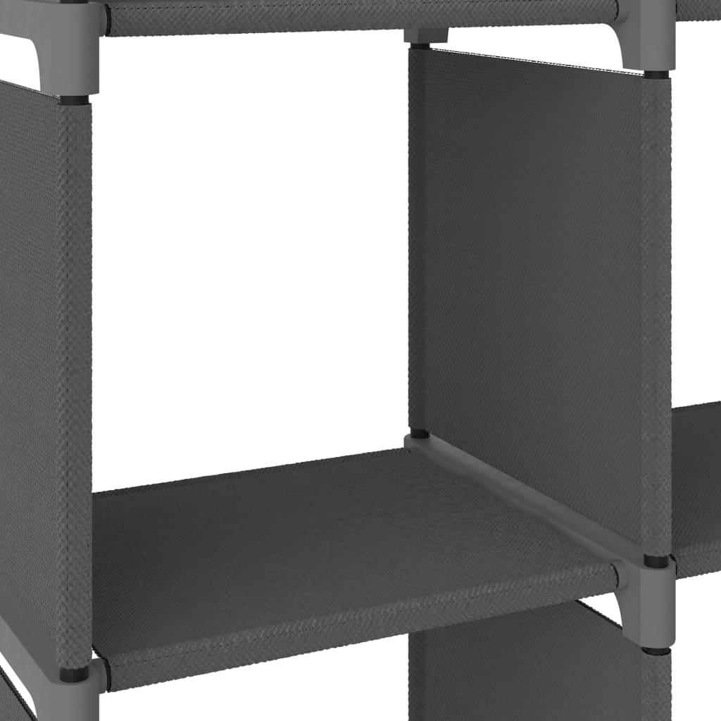 4-Cube Display Shelf Grey 69x30x72.5 cm Fabric