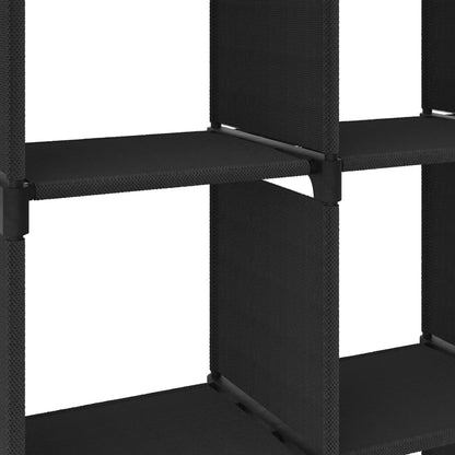 12-Cube Display Shelf Black 103x30x141 cm Fabric