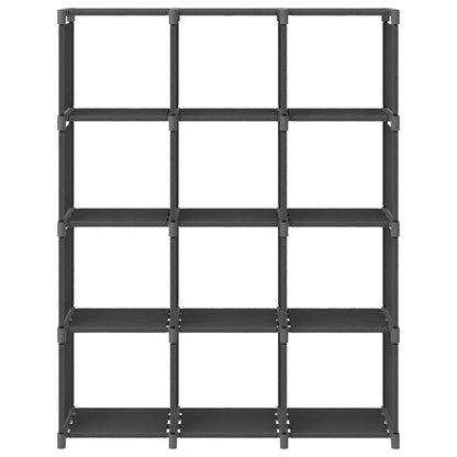 12-Cube Display Shelf Grey 103x30x141 cm Fabric