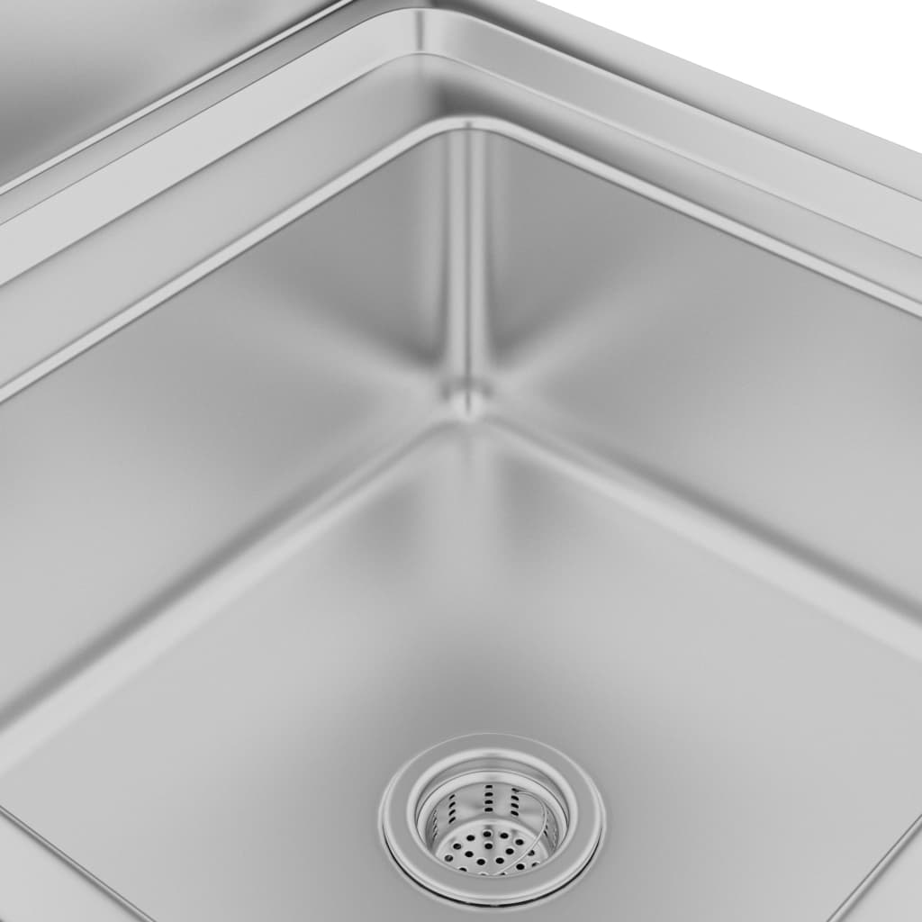 Commercial Kitchen Sink Cabinet 60x60x96 cm Stainless Steel