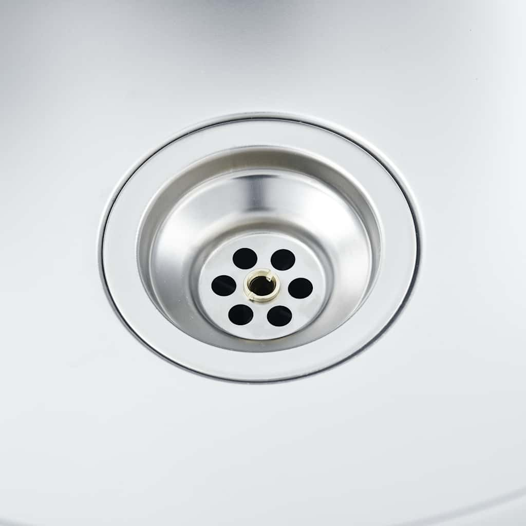 Kitchen Sink with Double Basins Silver 800x500x155 mm Stainless Steel