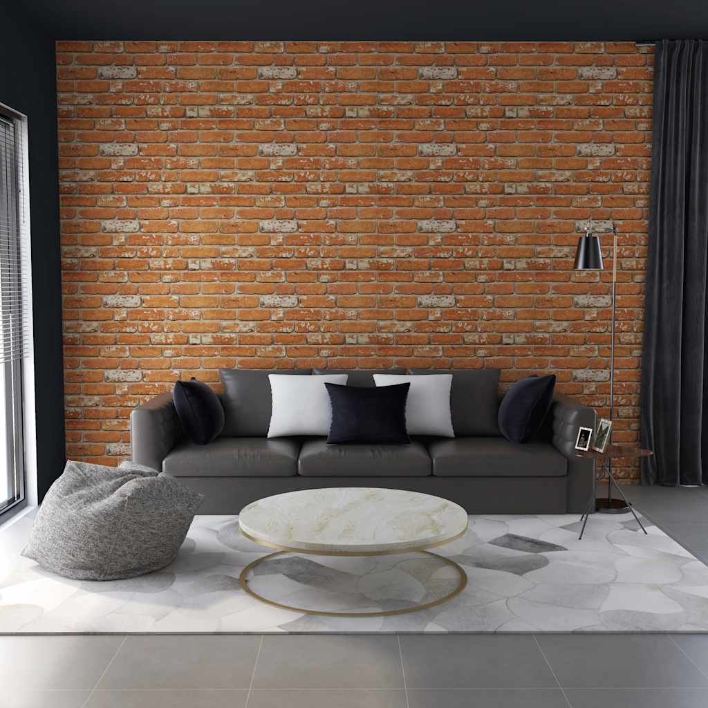 3D Wall Panels with Light Brown Brick Design 10 pcs EPS