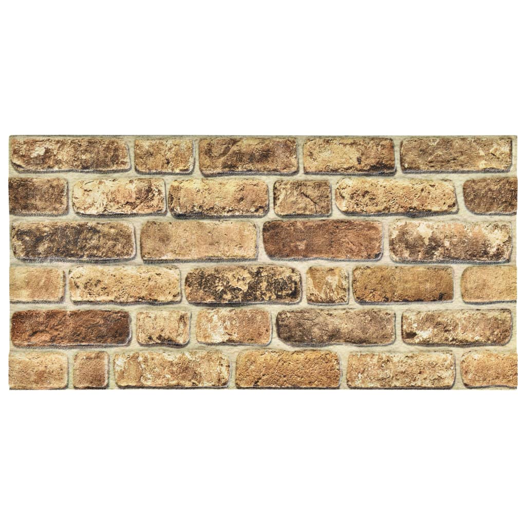 3D Wall Panels with Dark Sand Brick Design 10 pcs EPS