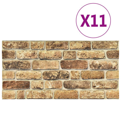 3D Wall Panels with Dark Sand Brick Design 10 pcs EPS