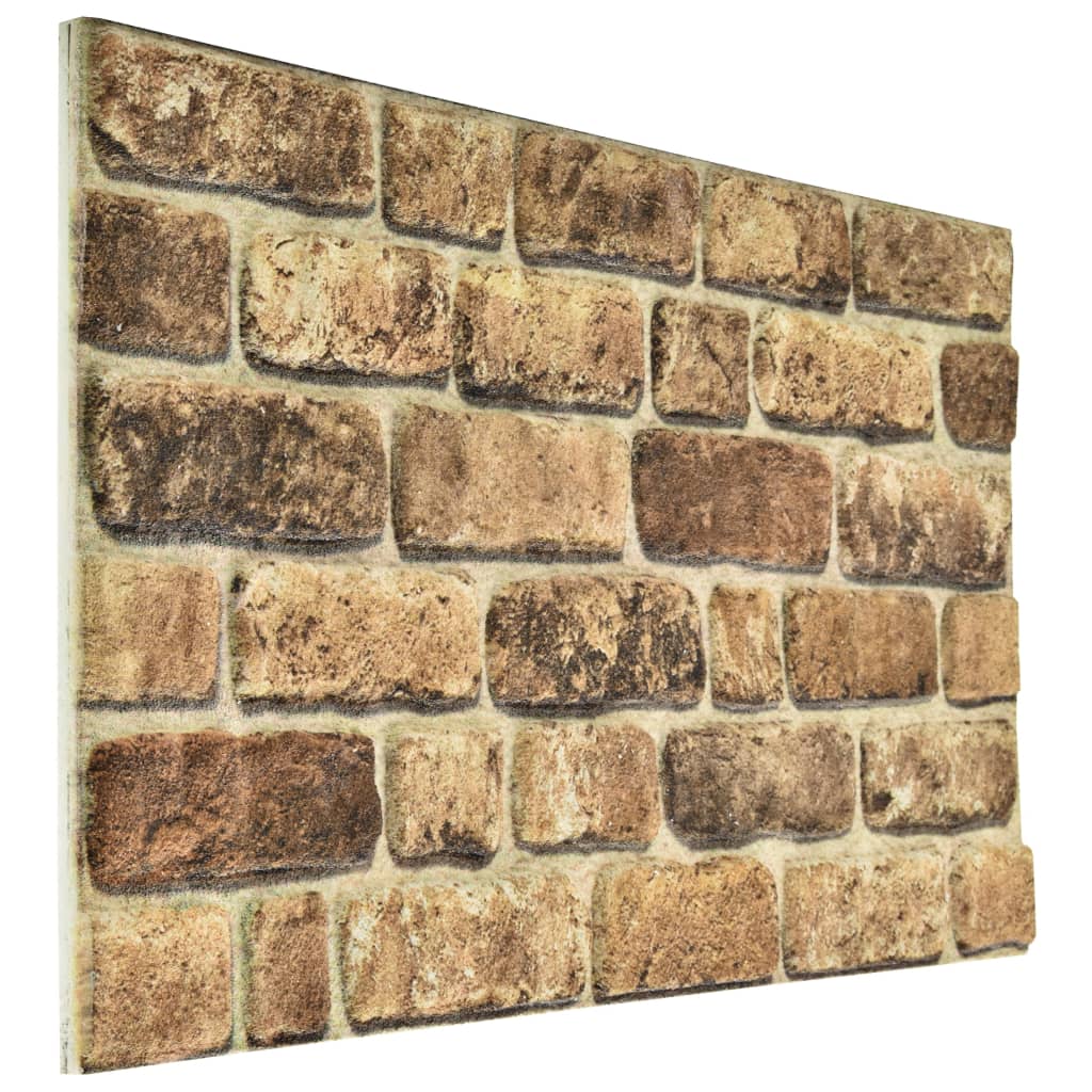 3D Wall Panels with Dark Sand Brick Design 10 pcs EPS