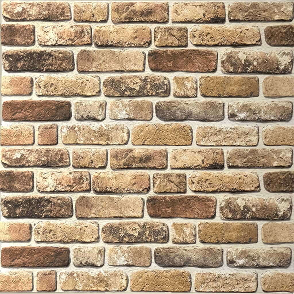 3D Wall Panels with Dark Sand Brick Design 10 pcs EPS