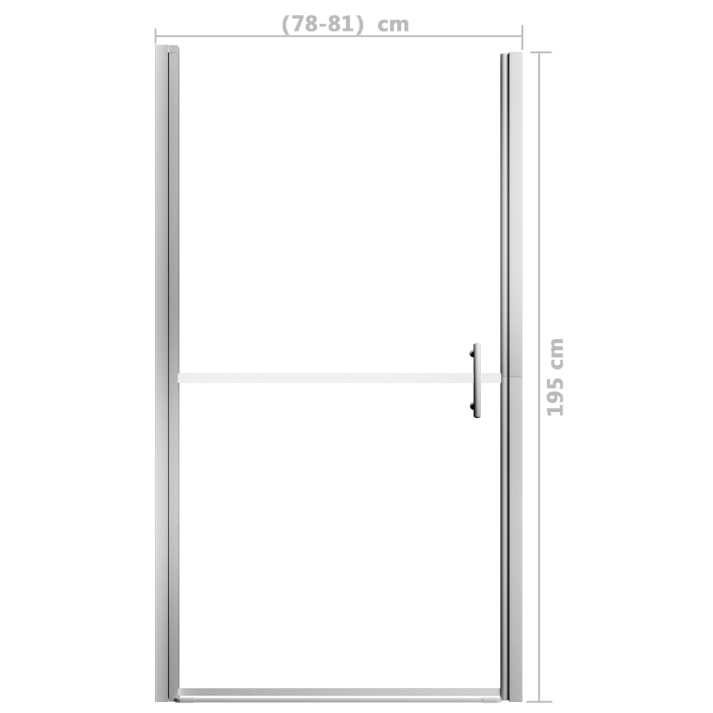 Shower Door Frost Tempered Glass 81x195 cm