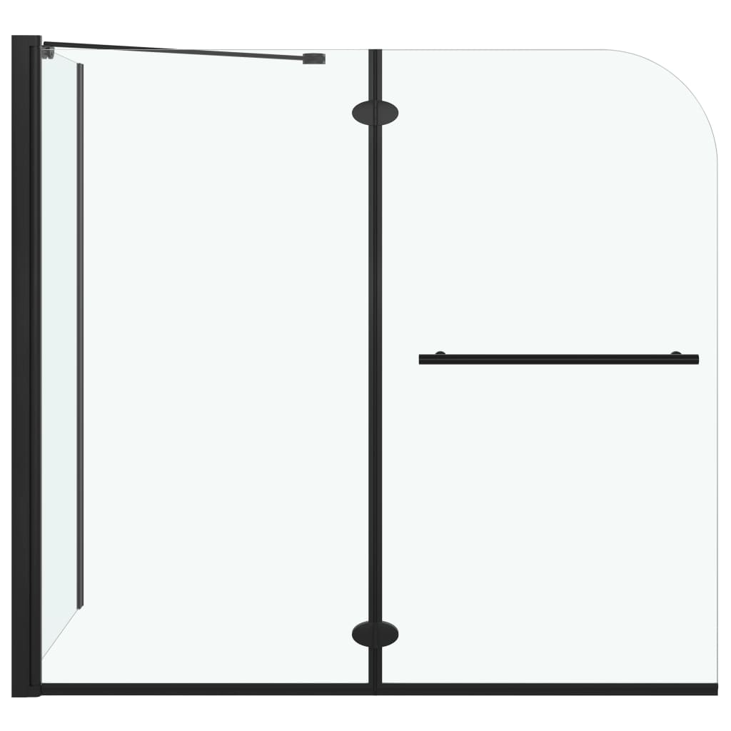 Bi-Folding Shower Enclosure ESG 120x68x130 cm Black