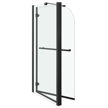 Bi-Folding Shower Enclosure ESG 120x68x130 cm Black