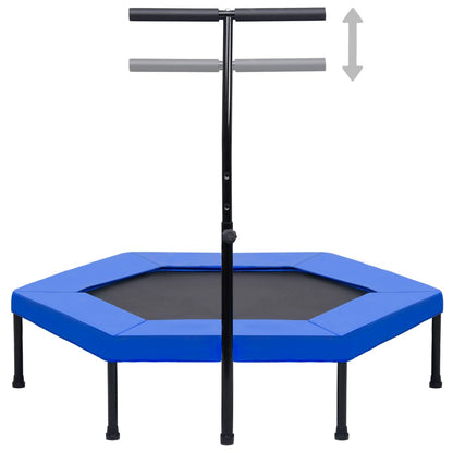 Fitness Trampoline with Handle and Safety Pad Hexagon 122 cm