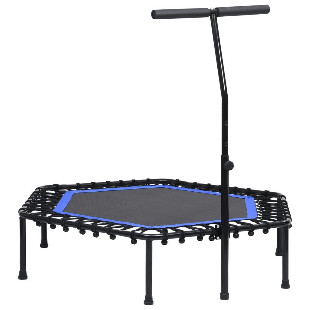 Fitness Trampoline with Handle and Safety Pad Hexagon 122 cm