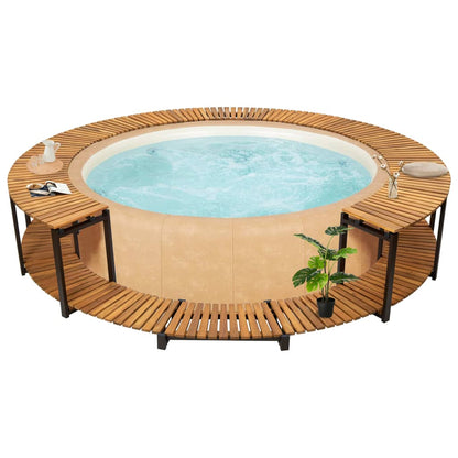 Spa Surround 273x53 cm Solid Acacia Wood