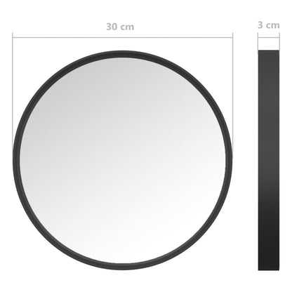 Wall Mirror Black 30 cm