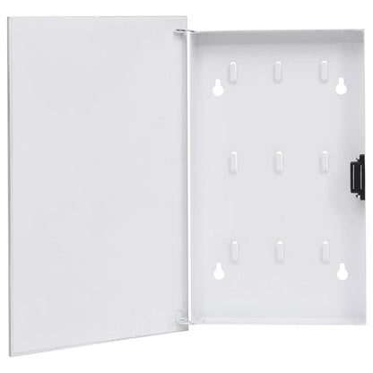 Key Box with Magnetic Board White 30x20x4 cm