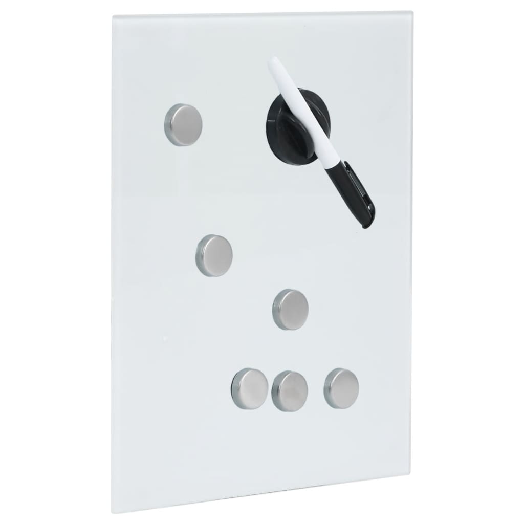 Key Box with Magnetic Board White 30x20x4 cm