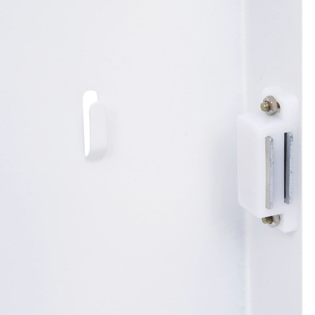 Key Box with Magnetic Board White 30x20x4 cm