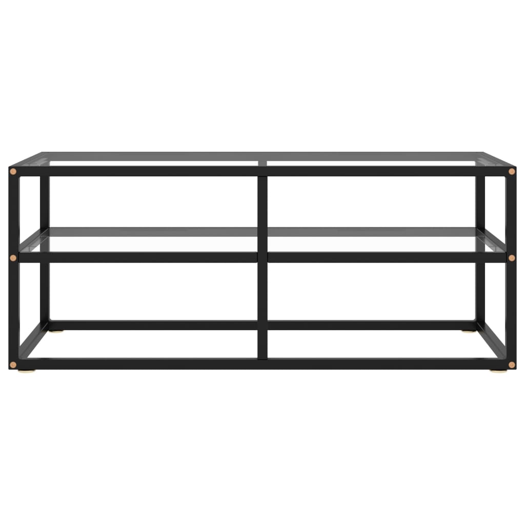 TV Cabinet Black with Tempered Glass 100x40x40 cm