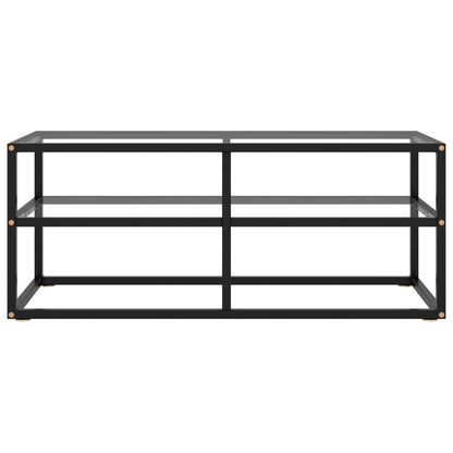 TV Cabinet Black with Tempered Glass 100x40x40 cm