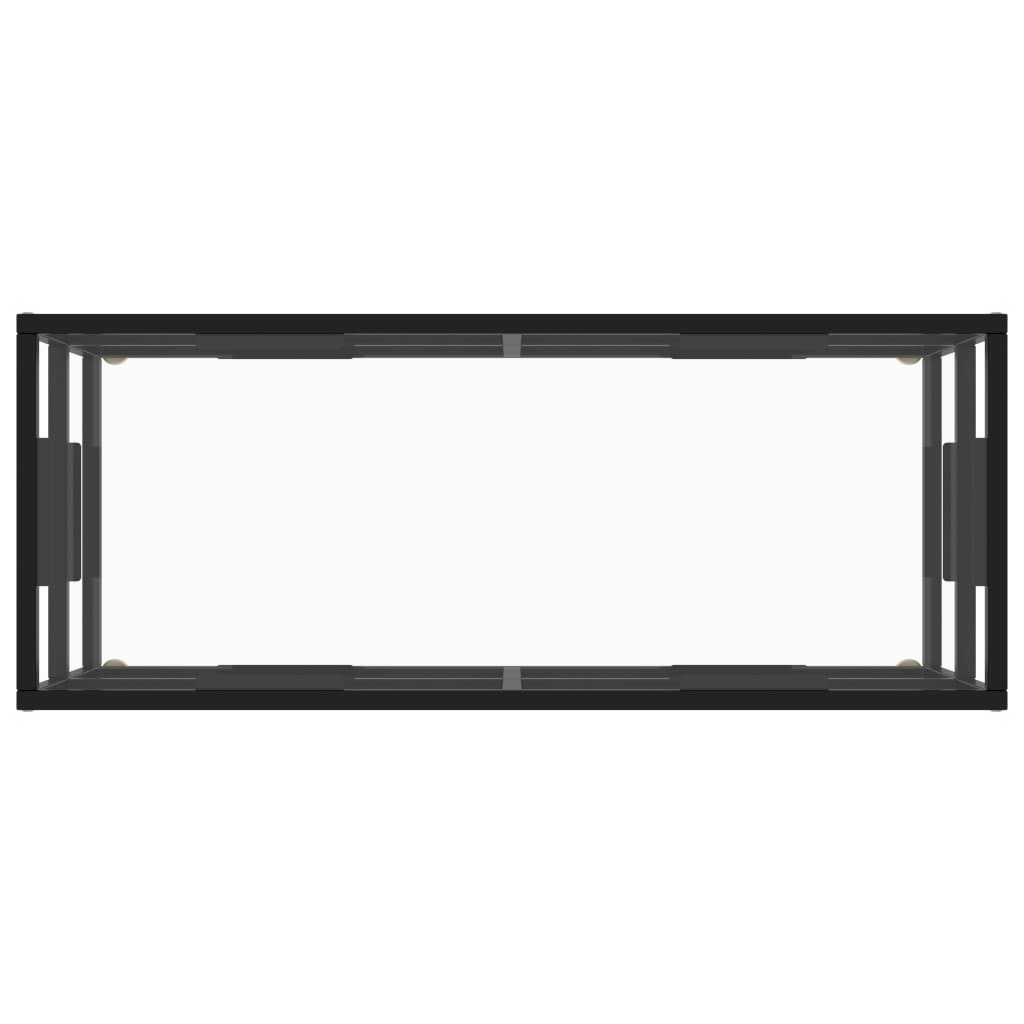 TV Cabinet Black with Tempered Glass 100x40x40 cm