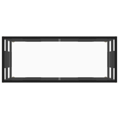 TV Cabinet Black with Tempered Glass 100x40x40 cm