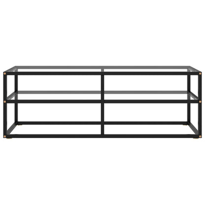 TV Cabinet Black with Tempered Glass 120x40x40 cm