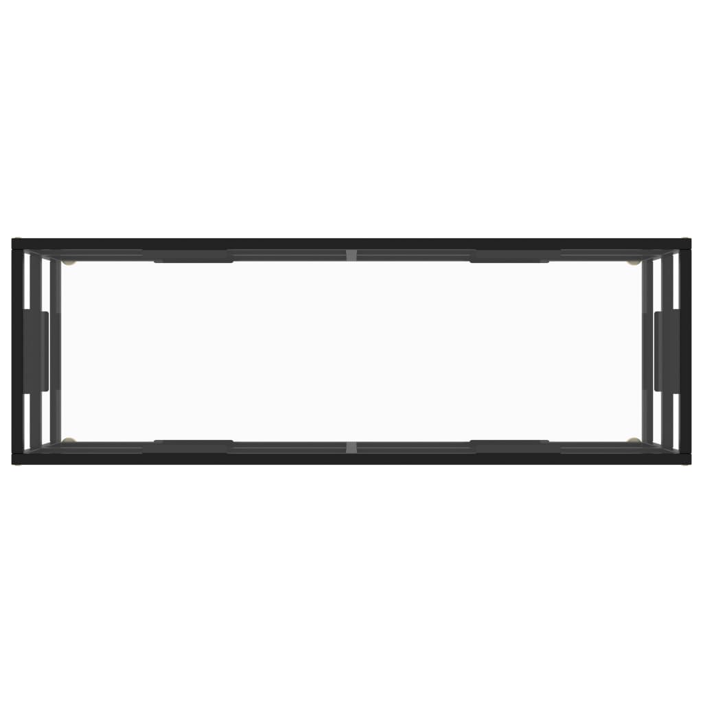 TV Cabinet Black with Tempered Glass 120x40x40 cm