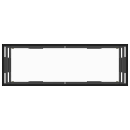 TV Cabinet Black with Tempered Glass 120x40x40 cm