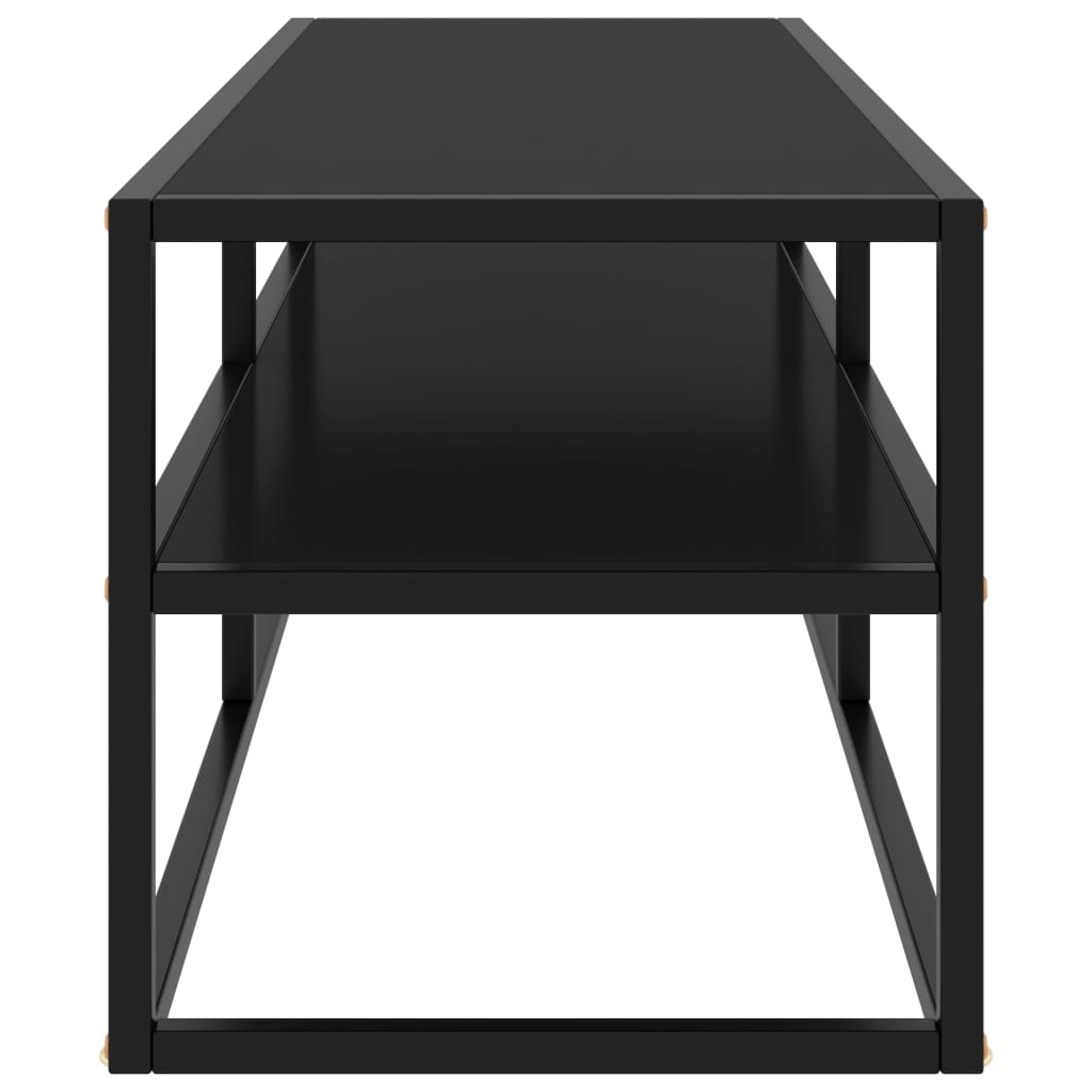 TV Cabinet Black with Black Glass 120x40x40 cm