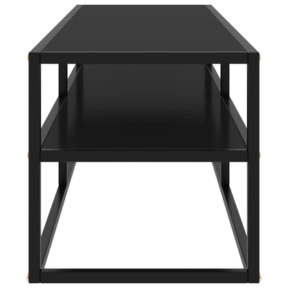 TV Cabinet Black with Black Glass 120x40x40 cm