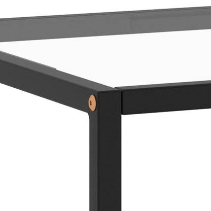 Coffee Table Black with Tempered Glass 120x50x35 cm