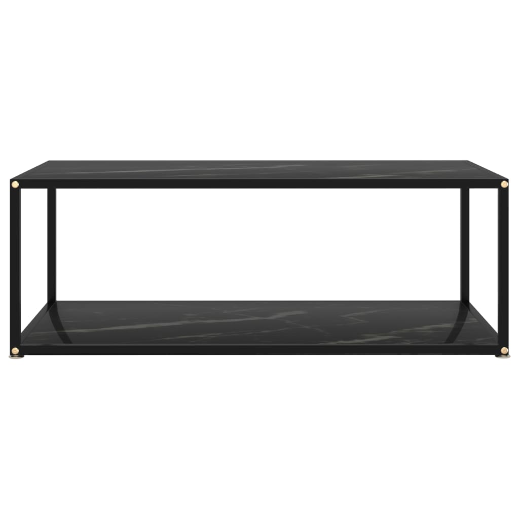 Coffee Table Black 100x50x35 cm Tempered Glass