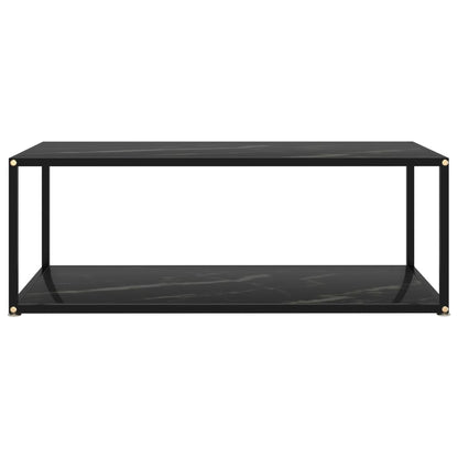 Coffee Table Black 100x50x35 cm Tempered Glass