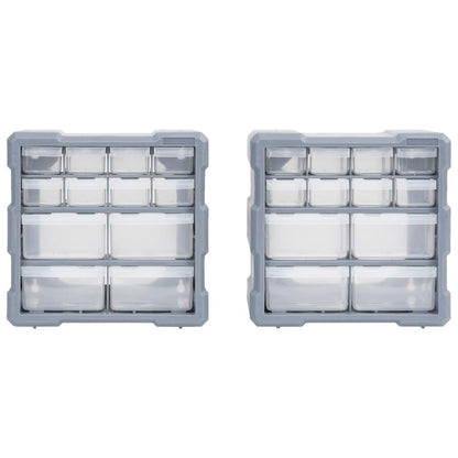 Multi-drawer Organisers with 12 Drawers 2 pcs 26.5x16x26 cm