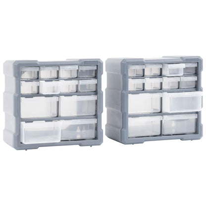 Multi-drawer Organisers with 12 Drawers 2 pcs 26.5x16x26 cm