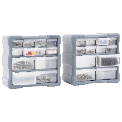 Multi-drawer Organisers with 12 Drawers 2 pcs 26.5x16x26 cm