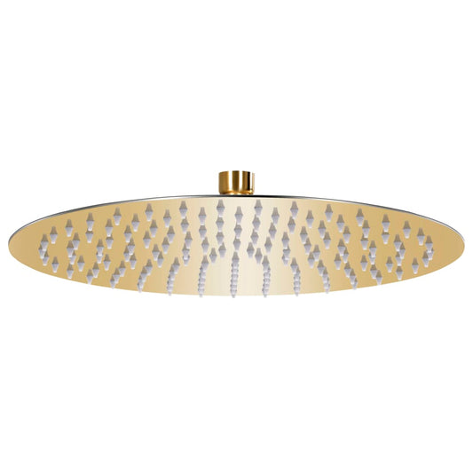 Rain Shower Head Stainless Steel 30 cm Round Gold