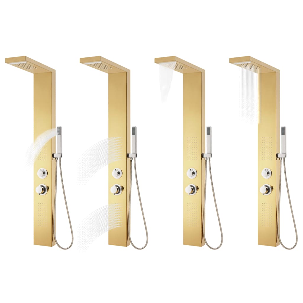 Shower Panel System Stainless Steel 201 Gold