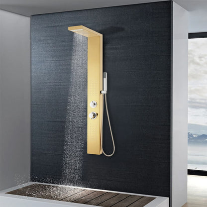 Shower Panel System Stainless Steel 201 Gold