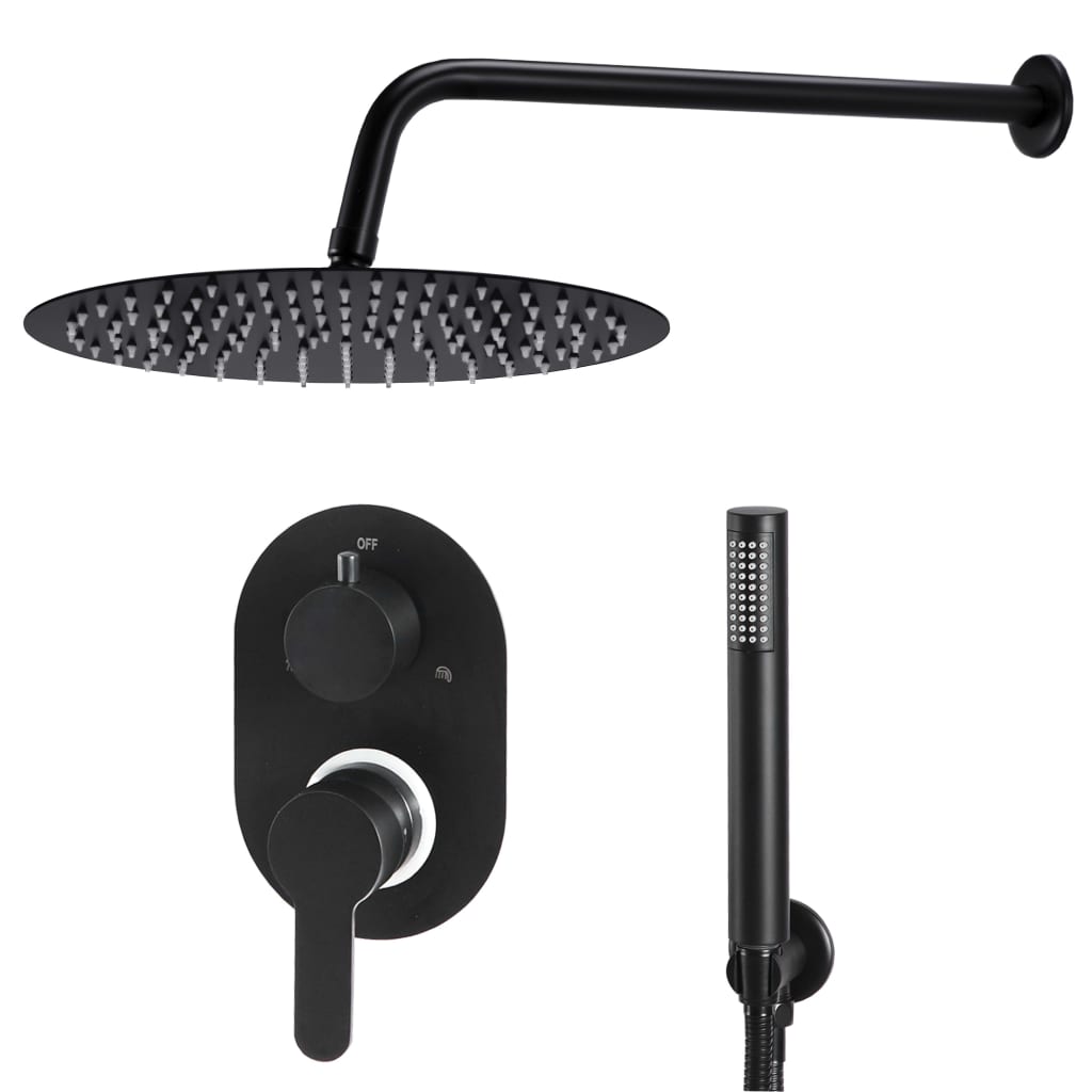 Shower System Stainless Steel 201 Black