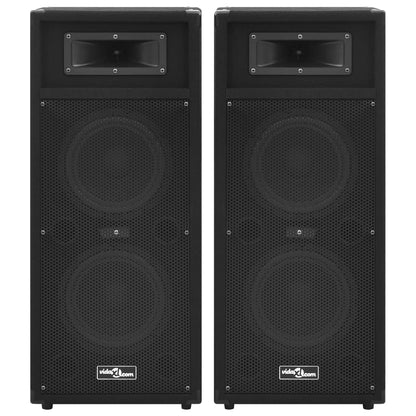 Professional Passive Hifi Stage Speakers 2 pcs 1000 W Black