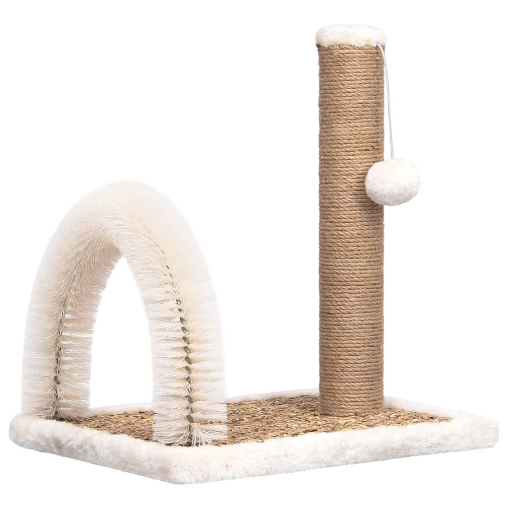 Cat Tree with Arch Grooming Brush and Scratch Post