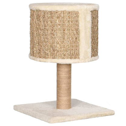 Cat Tree with Condo and Scratching Post 52 cm Seagrass