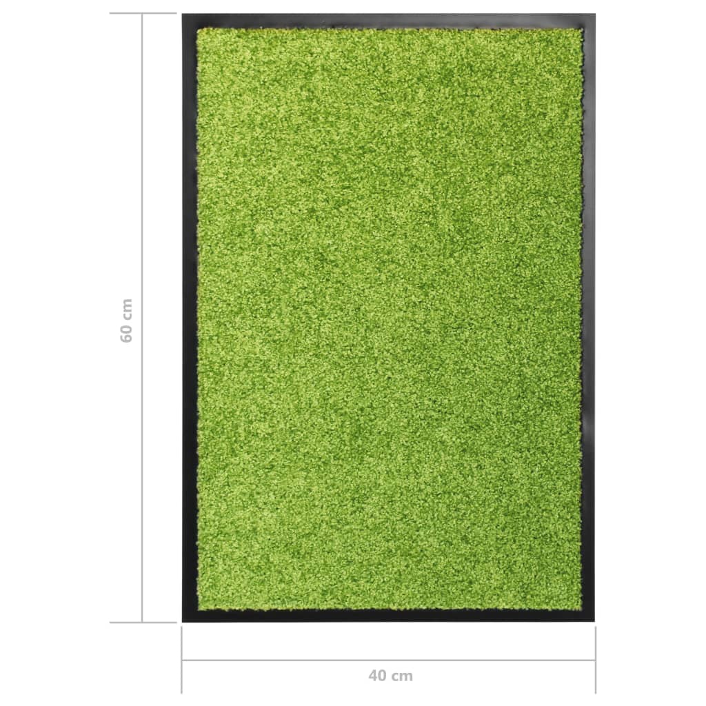 Doormat Washable Green 40x60 cm