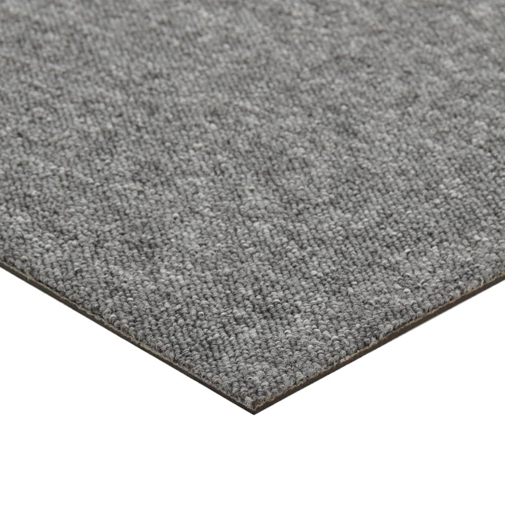 Carpet Floor Tiles 20 pcs 5 m² 50x50 cm Grey