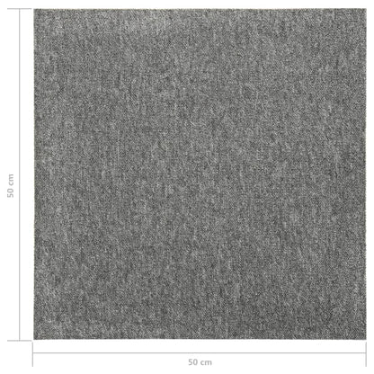 Carpet Floor Tiles 20 pcs 5 m² 50x50 cm Grey