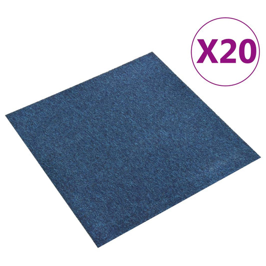 Carpet Floor Tiles 20 pcs 5 m² 50x50 cm Dark Blue