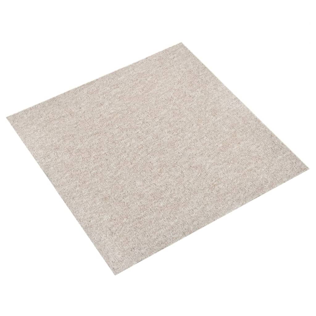 Carpet Floor Tiles 20 pcs 5 m² 50x50 cm Light Beige