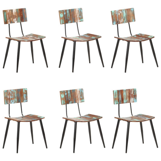 Dining Chairs 6 pcs Solid Reclaimed Wood